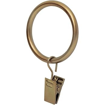 Ivilon Drapery Curtain Clip Rings - Clips Ring for Panels 1.7", Set of 14 Warm Gold | Amazon (US)
