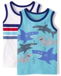 Baby And Toddler Boys Shark Tank Top 2-Pack - multi clr | The Children's Place