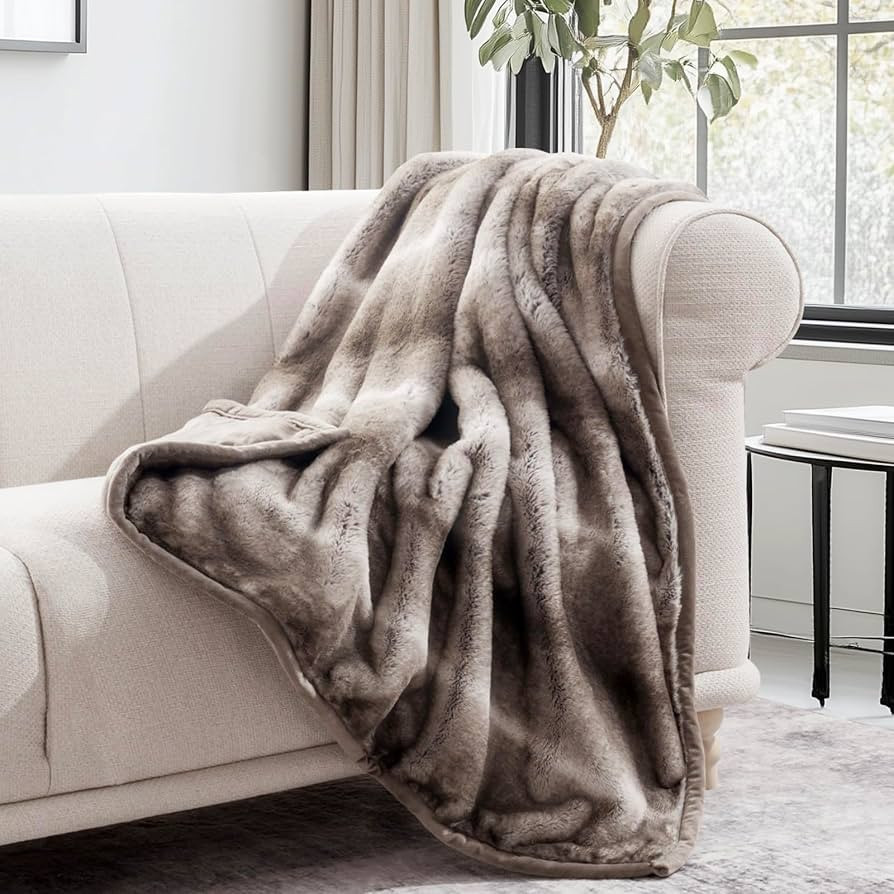 EVERGRACE Ultra Soft Luxury Fluffy Mink Faux Fur Throw Blanket, Thick Warm Fall Winter Blankets f... | Amazon (US)