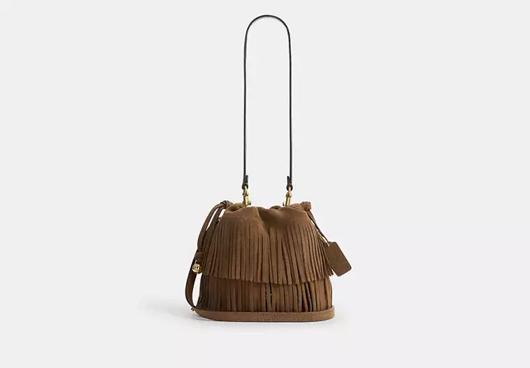 Faye Mini Drawstring Bag With Fringe | Accessories | Coach | Coach (US)
