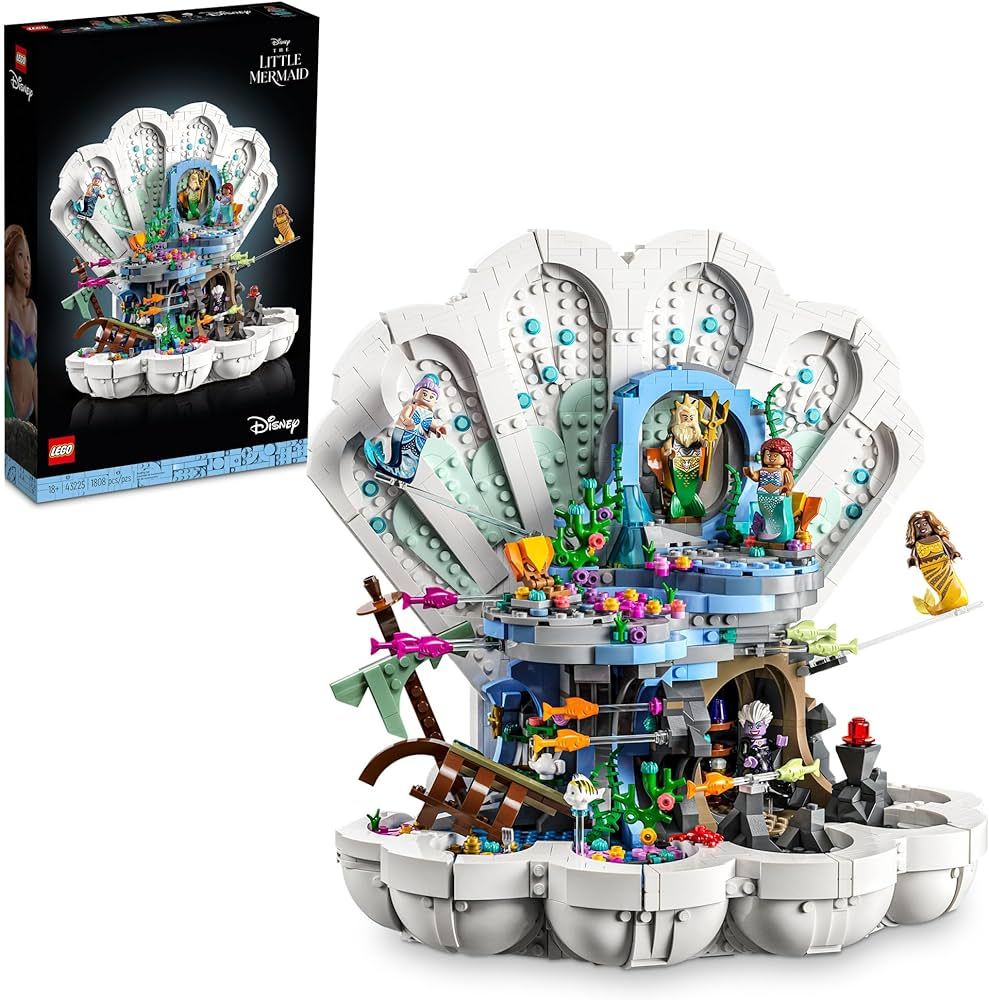LEGO Disney Princess The Little Mermaid Royal Clamshell 43225 Collectible Adult Building Set, Gif... | Amazon (US)
