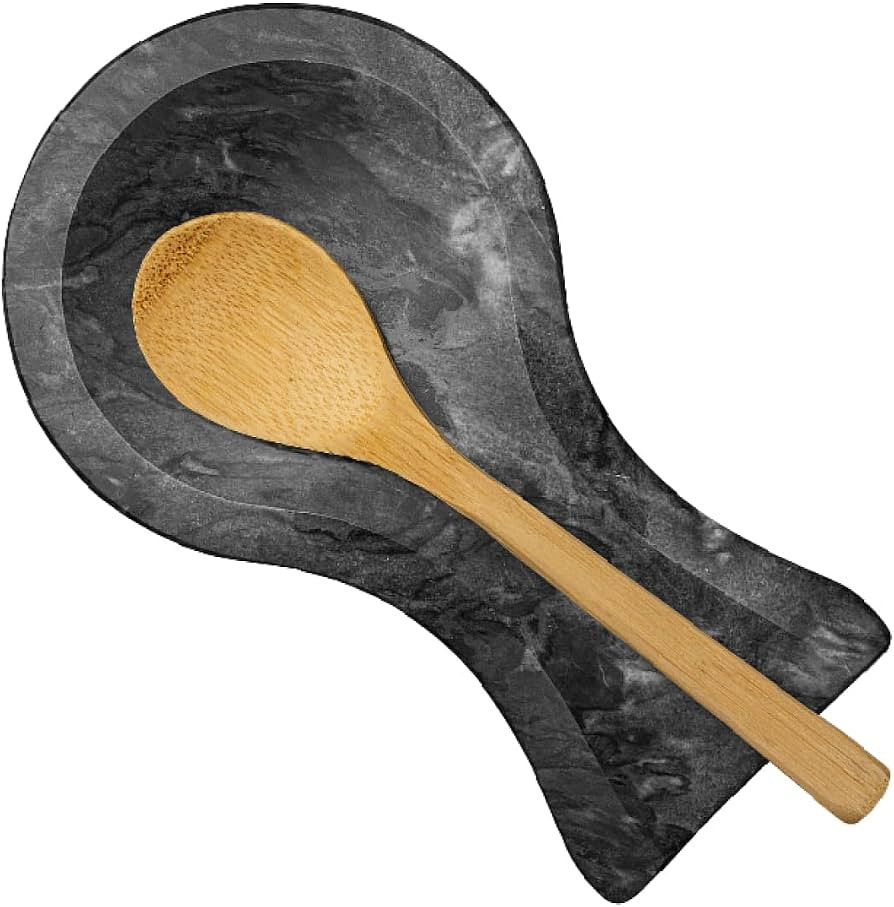 Spoon Rest for Kitchen Counter- Durable & Heat-Resistant Kitchen Spoon Holder- Easy to Clean Spoo... | Amazon (US)