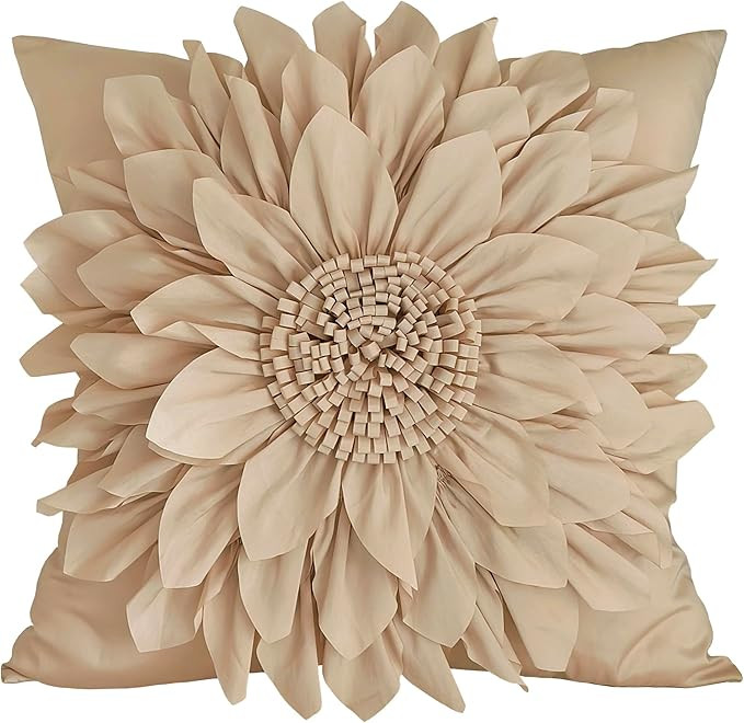 Bella's Giftshop 3D Sunflower Decorative Throw Pillow Covers for Bed Sofa Couch Car, Accent Flora... | Amazon (US)