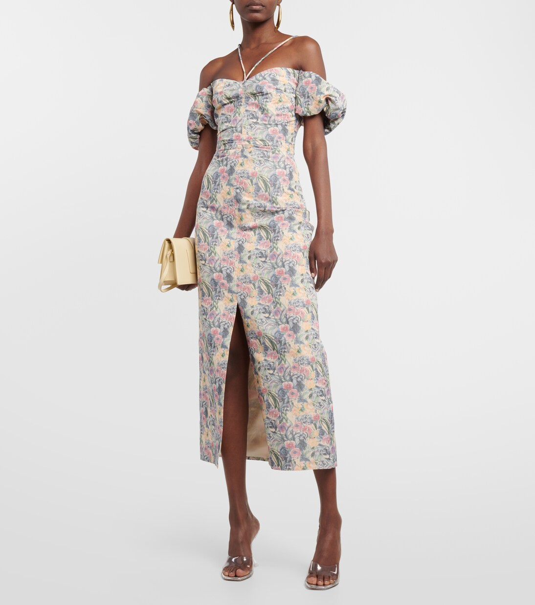 Ruched off-shoulder midi dress | Mytheresa (US/CA)