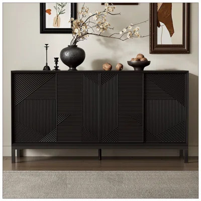 Sturdy and Stylish Accent Cabinet with Sliding Doors and Abundant Storage, Perfect for Modern and Organized Living | Wayfair North America