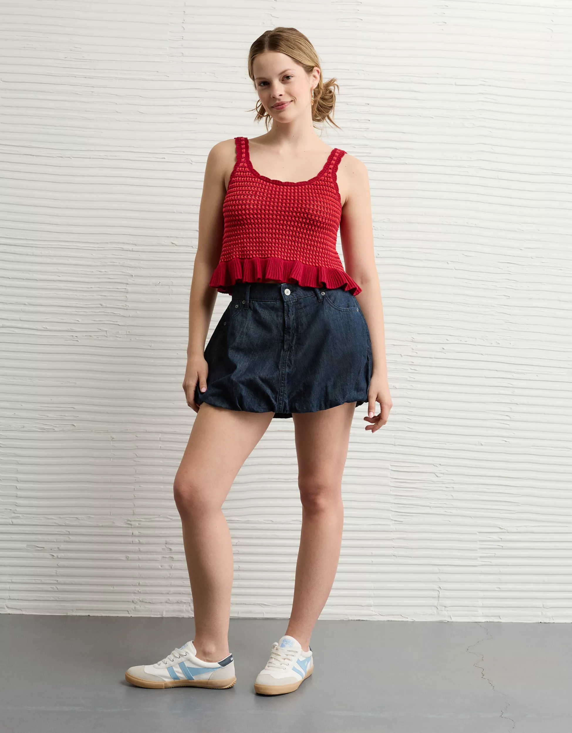 AE Crochet Peplum Tank Top | American Eagle Outfitters (US & CA)