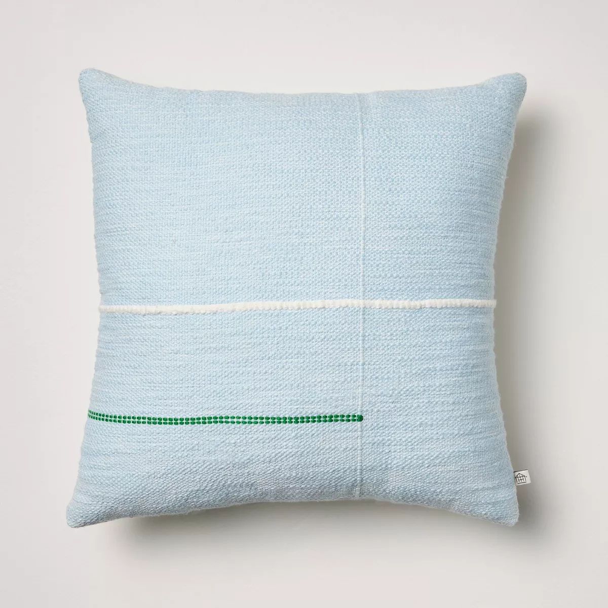 18"x18" Asymmetrical Stripe Indoor/Outdoor Square Throw Pillow - Hearth & Hand™ with Magnolia | Target