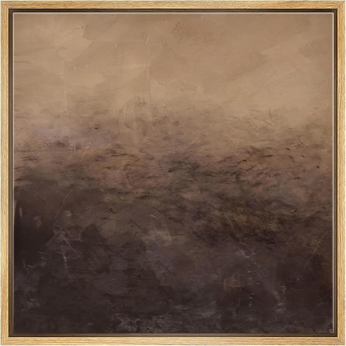 SIGNWIN Framed Canvas Print Wall Art Moody Brown Abstract Landscape Illustrations Modern Art Deco... | Amazon (US)