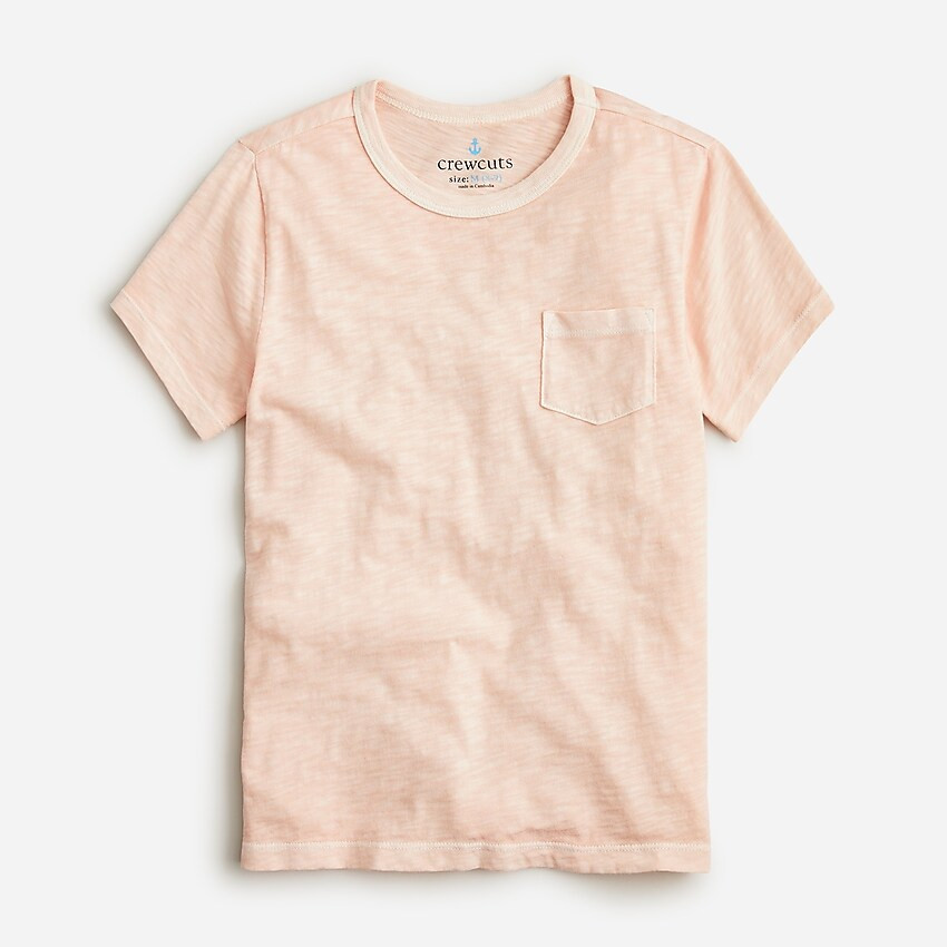 Kids' garment-dyed pocket T-shirt | J. Crew US