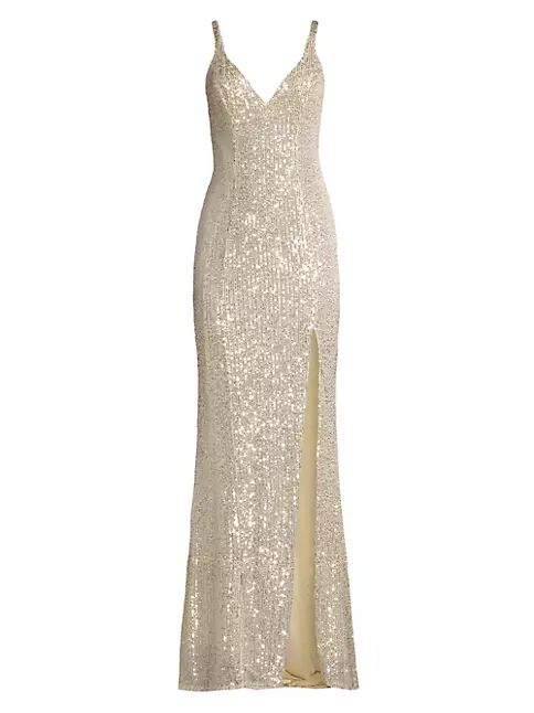 Ieena Sequin V-Neck Gown | Saks Fifth Avenue