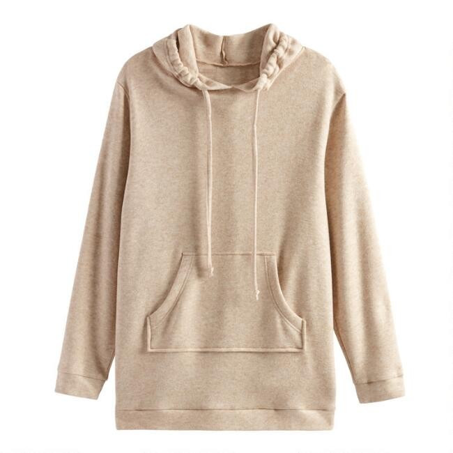 Heathered Tan Lounge Hoodie Tunic | World Market