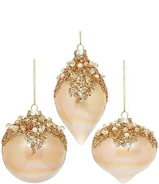 Mark Roberts Holiday Collection Assorted Iced Crystal Drop Ornament Set Set of 6 | Dillard's