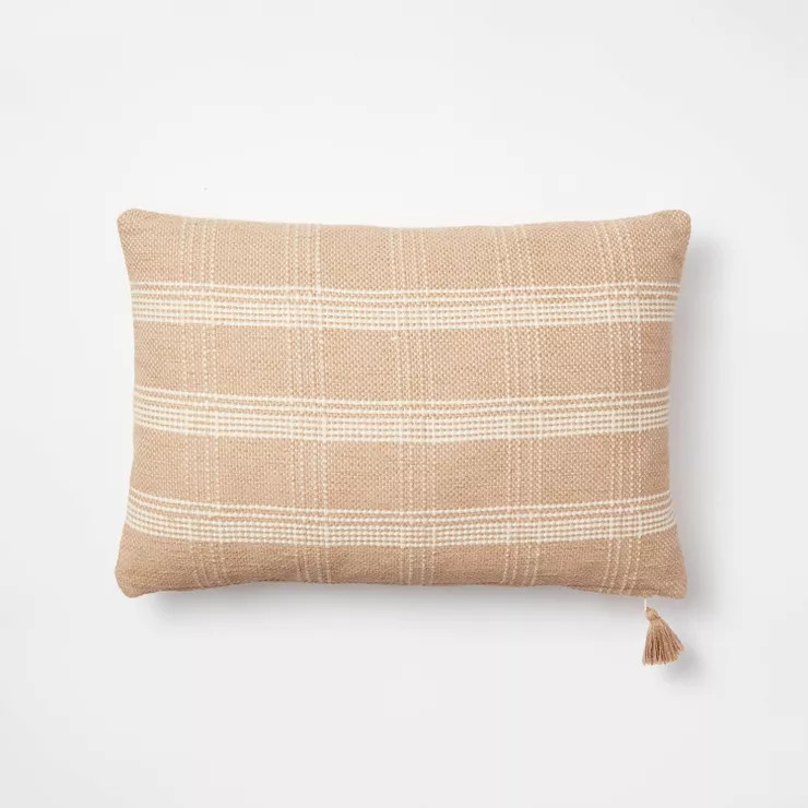 Woven Plaid Throw Pillow with Tassel Zipper - Threshold™ designed with Studio McGee | Target