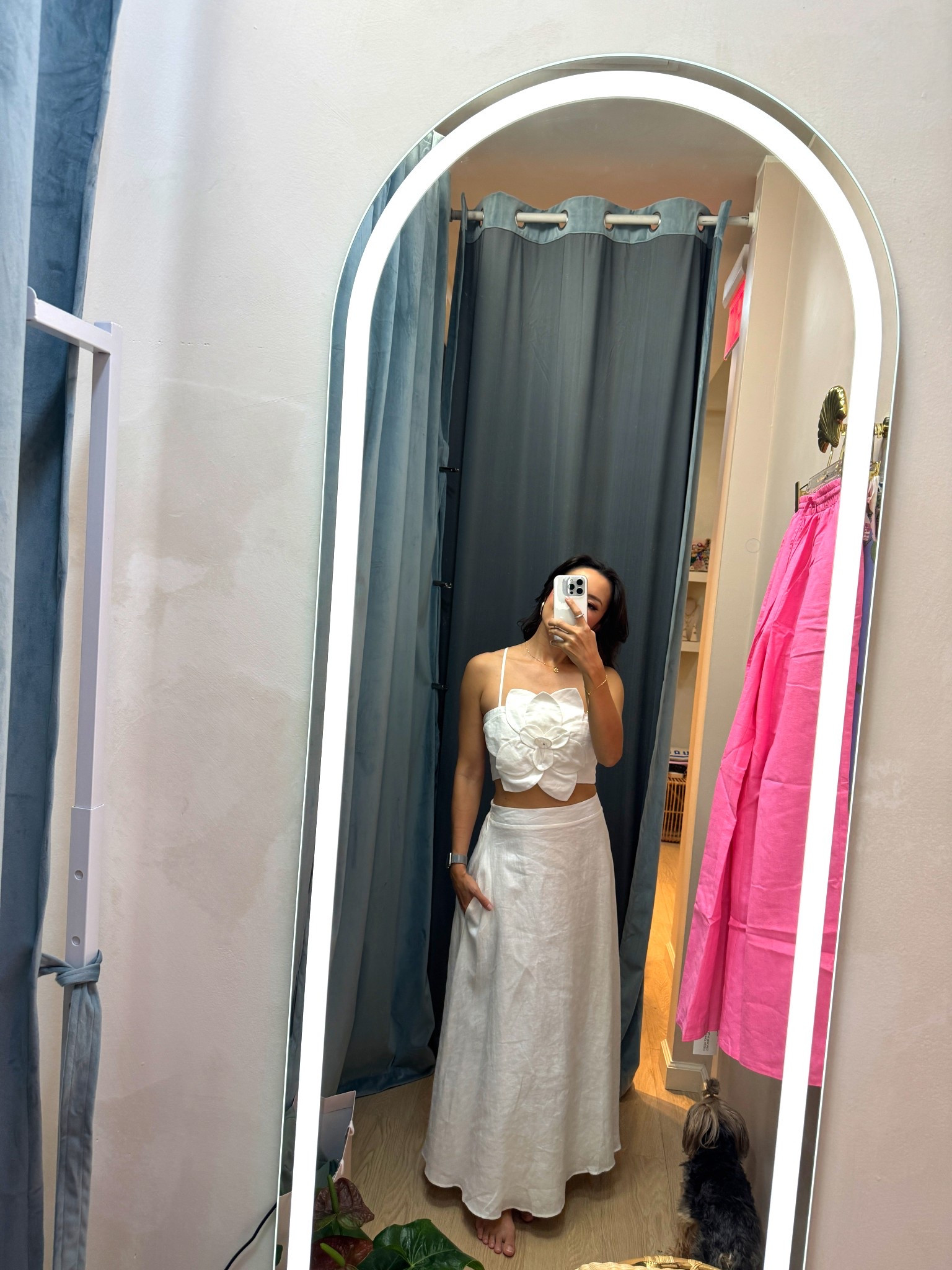 Another cute spring outfit - wearing XS in both! All white 🫶🏼 @Yumi Kim 

#LTKSeasonal #LTKootd