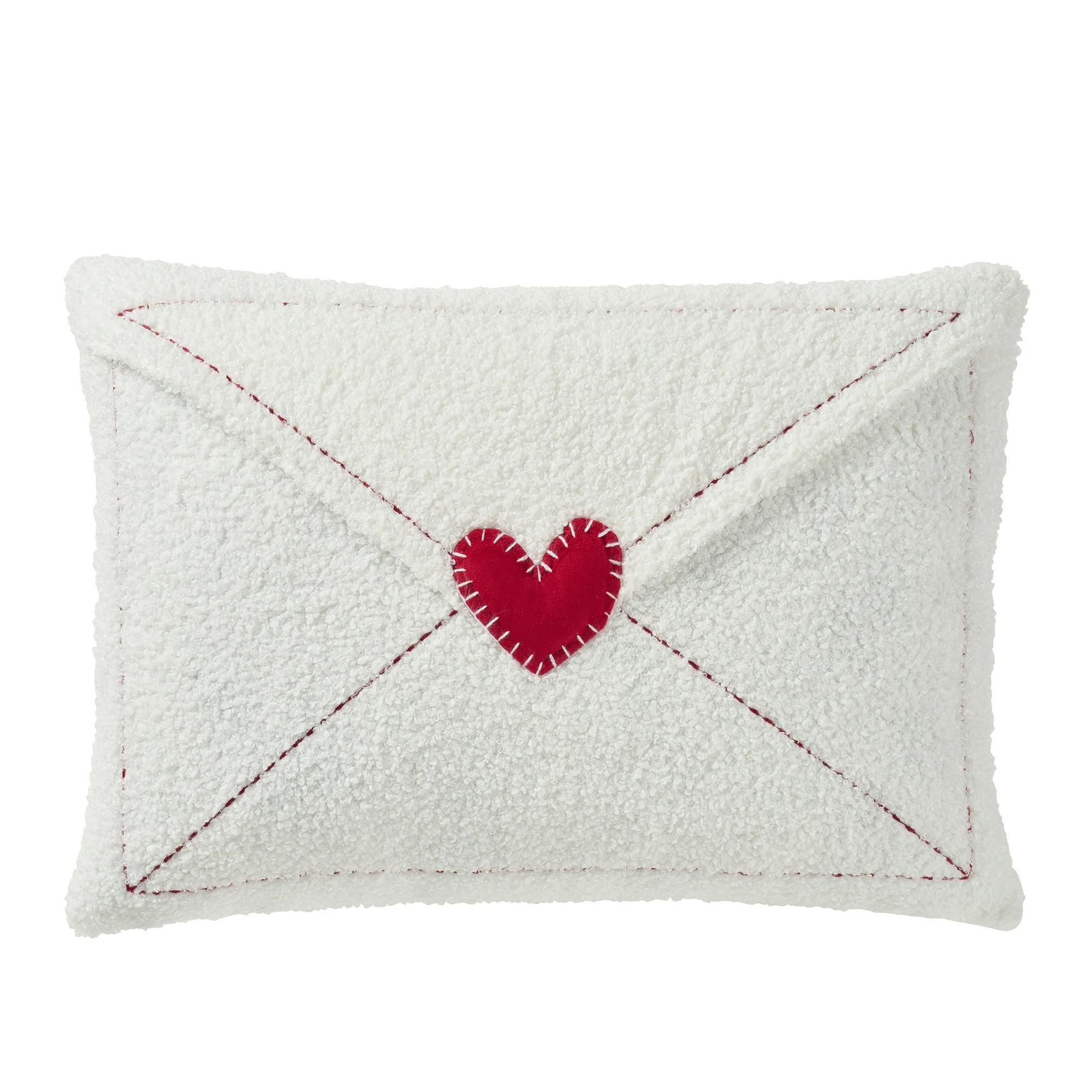 My Texas House 14" x 20" Love Letter White Sherpa Decorative Pillow Cover | Walmart (US)