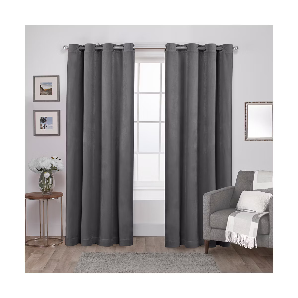 Exclusive Home Velvet Heavyweight Grommet Top Window Curtain Panel Pair | Target