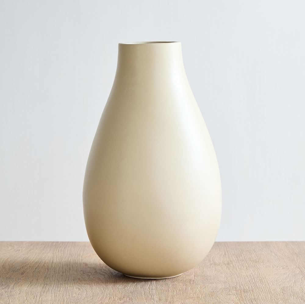 Pure Sand Ceramic Vases | West Elm (US)