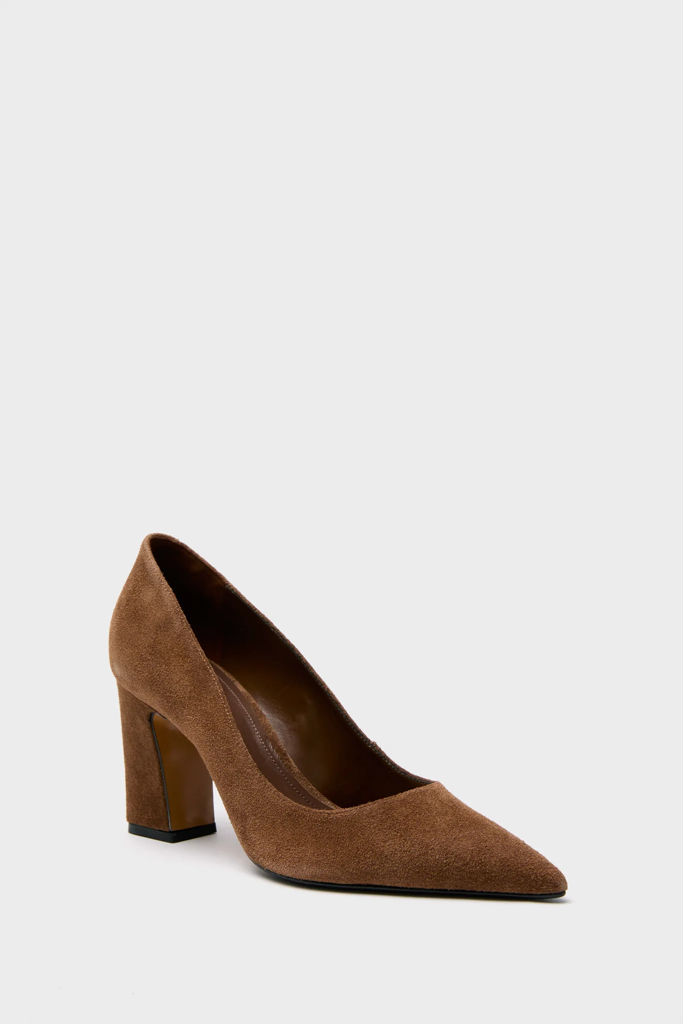 Pecan Brown Suede Eleanor Heels | Tuckernuck (US)