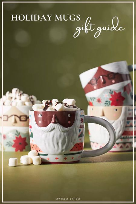 Anthropologie has the cutest holiday mugs this season - find this Santa one and many more linked below!

#anthropologie #christmasgift #stockingstuffer #holidaymug