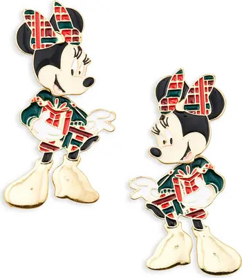BaubleBar Minnie Mouse Enamel Holiday Earrings | Nordstromrack | Nordstrom Rack
