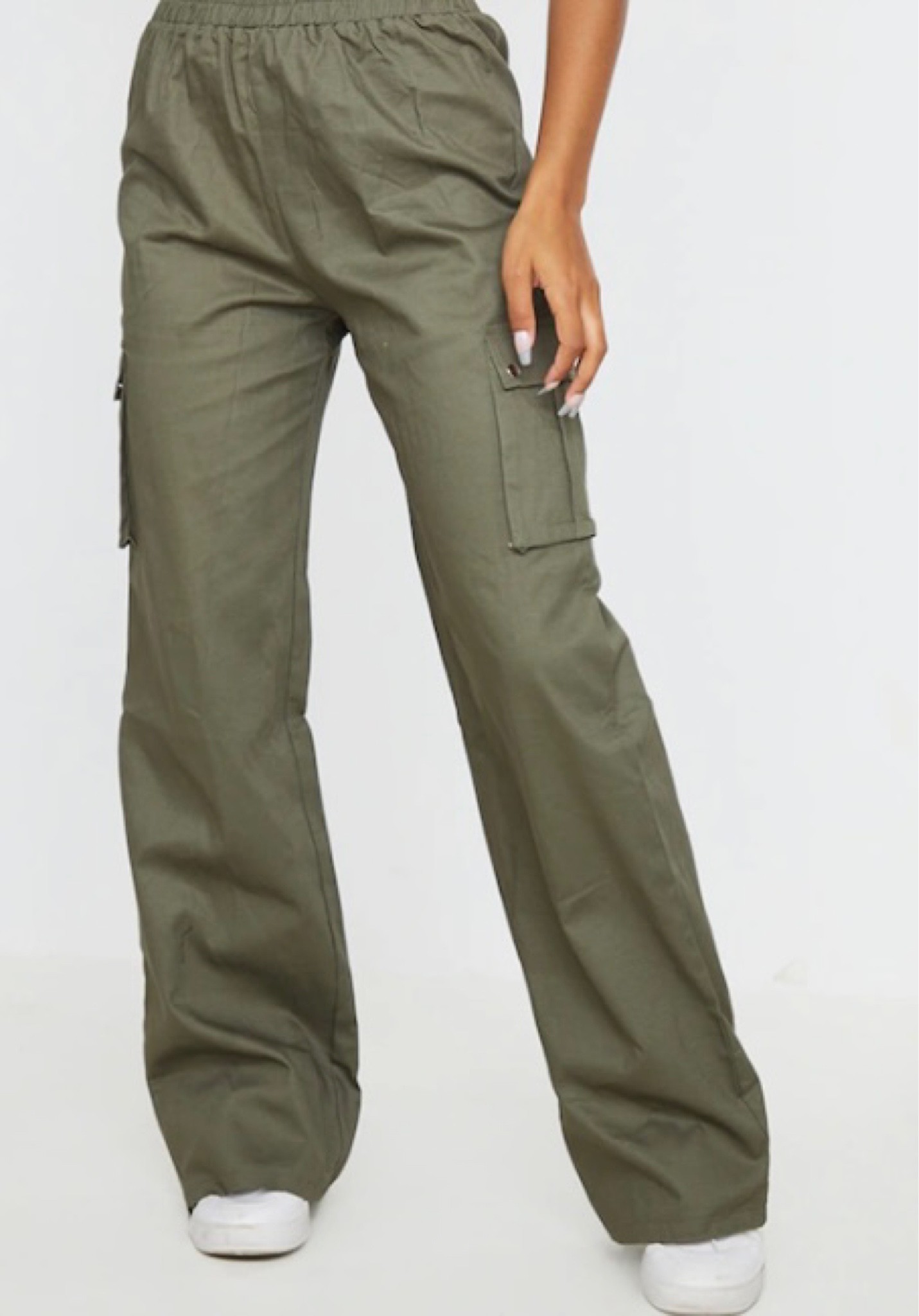 Green high waisted wide leg cargo pants on sale now!! Perfect for your fall fit 🍁

#LTKfit #LTKSeasonal #LTKsalealert