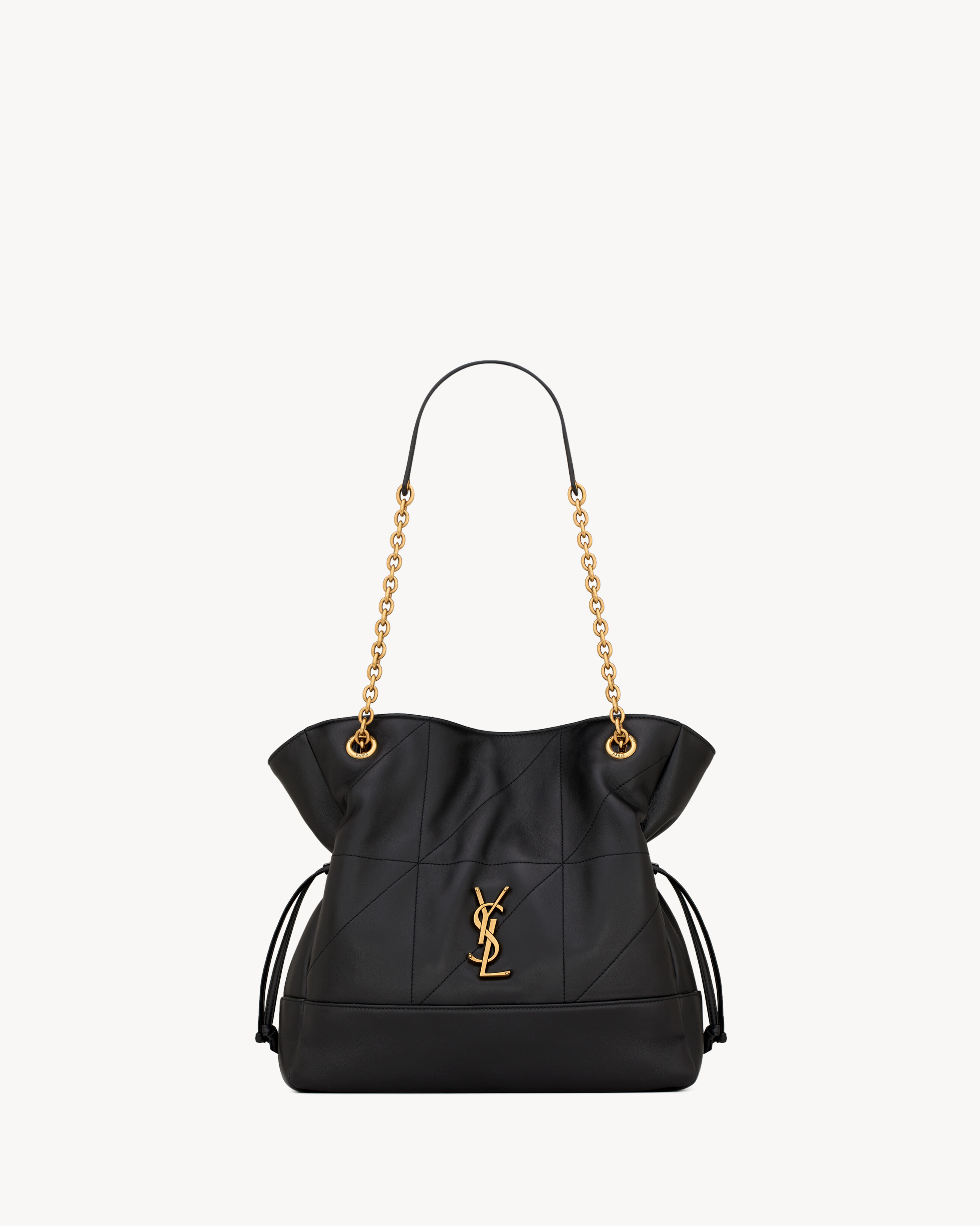 The small shopping version of the JAMIE in supple nappa, decorated with the CASSANDRE and CARRÉ ... | Saint Laurent Inc. (Global)