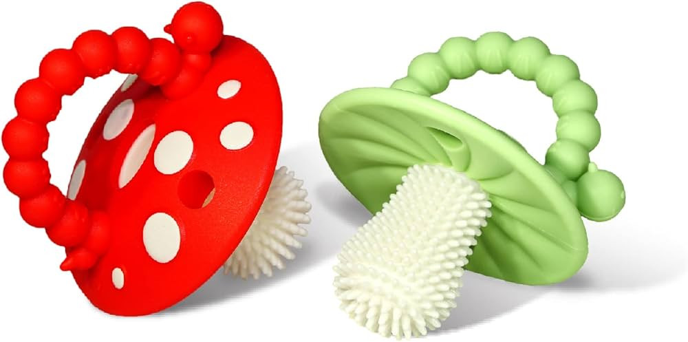 RaZbaby Chompy Teether – Soft Silicone Teething Toy for Infants & Babies 3M+, Massaging Bristle... | Amazon (US)