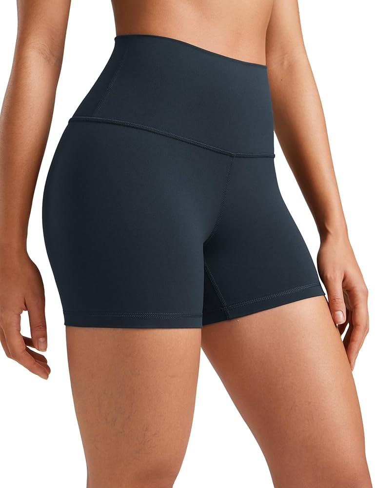 CRZ YOGA Womens Butterluxe Biker Shorts 4'' - High Waisted Booty Workout Volleyball Yoga Spandex | Amazon (US)