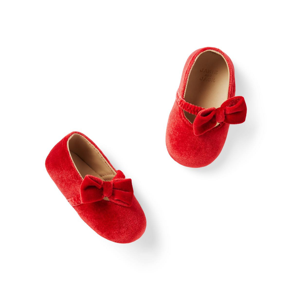 Baby Velvet Bow Ballet Flat | Janie and Jack