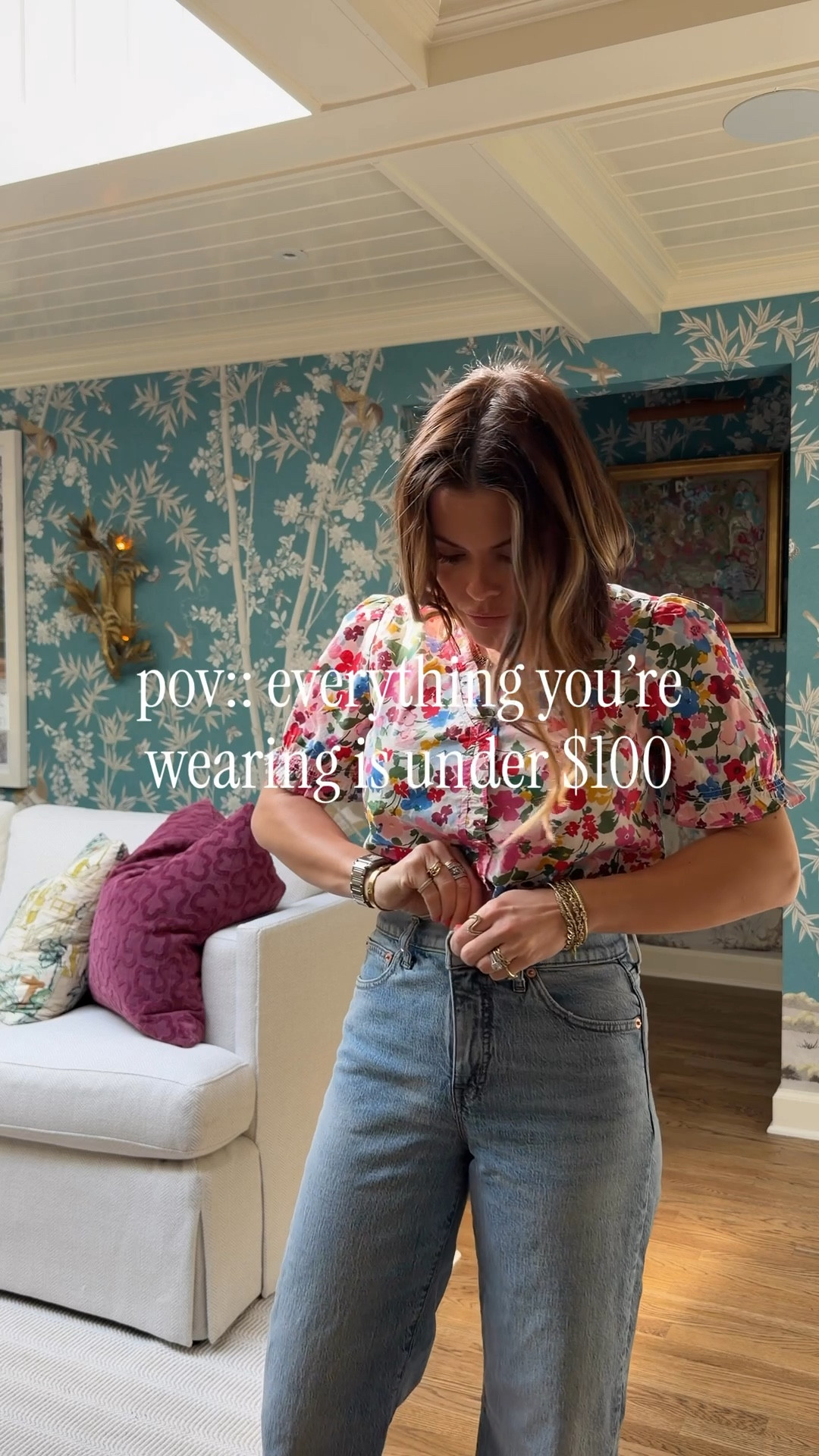 Affordable spring outfit 💐 wearing an xsmall top & 25 in the jeans 

#LTKSeasonal