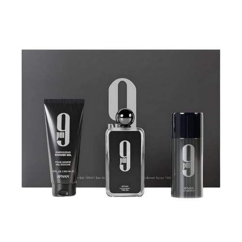 Afnan 9 Pm 3 Piece Set for Men, (3.4 Oz De Parfum Eau De Parfum Spray + 5.0 Oz Shower Gel + 5.0 Oz Perfume Deodorant) | Amazon (US)