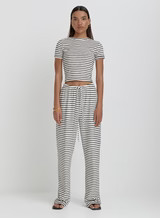 Stripe Towelling Trouser- Mya | 4th & Reckless