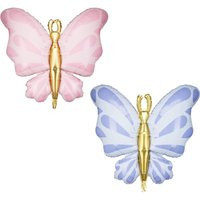 Pink & Blue Butterfly Foil Balloon, Birthday Decor, Garden Party, Baby Shower Girls Party Unicorn | Etsy (US)