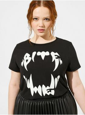 Bite Me Vintage Cotton Crew Neck Tee | Torrid (US & Canada)
