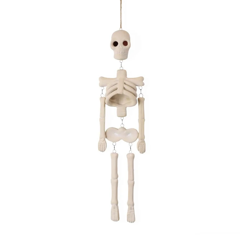 Skeleton Wall Decoration, Cream, 16.7", Halloween by Way To Celebrate | Walmart (US)