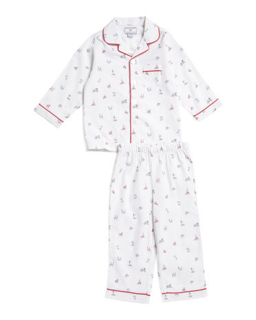 Kids 2pc Coastal Charms Twill Pajama Set | TJ Maxx