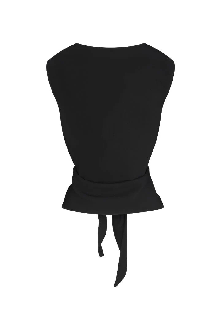 Open Back Tie Top in Stretch Twill | Anemos Swim (US)