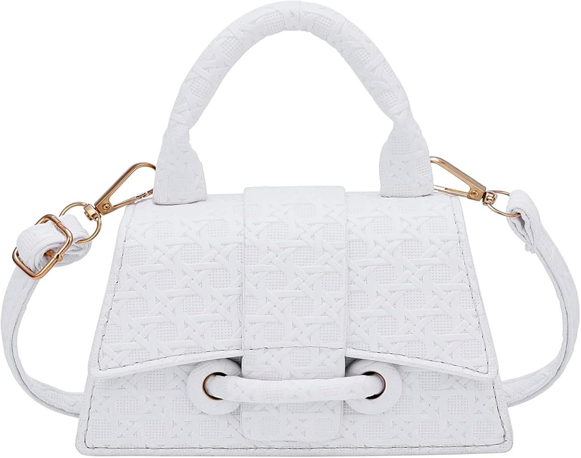 Ayliss Micro Mini Crossbody Handbag Women's Purse Clutch Cute Mini Trendy Bag Top Handle PU Leath... | Amazon (US)