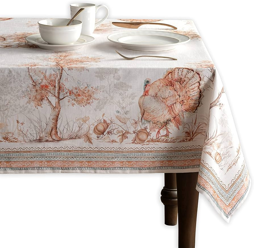 Maison d' Hermine Tablecloths 100% Cotton 60"x108" Decorative Rectangle Tablecloth Washable Table... | Amazon (US)