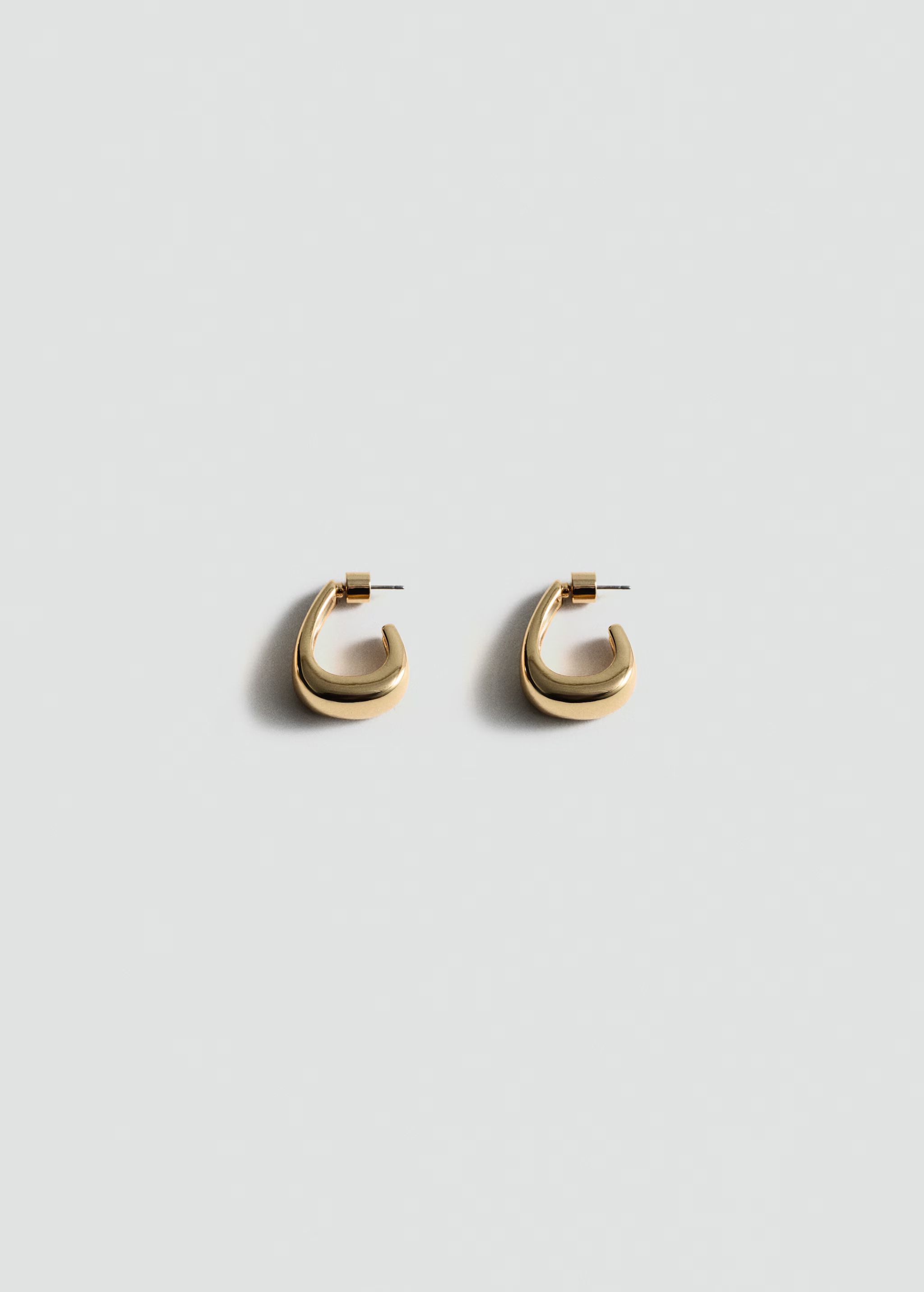 Oval hoop earrings - Woman | MANGO USA | MANGO (US)