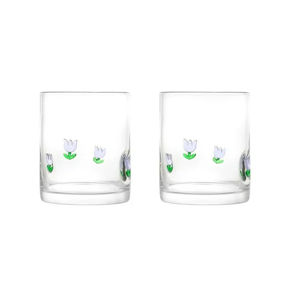 Thyme & Table 12 fl oz Spring Tullip Charm Drinking Glasses, Set of 2 | Walmart (US)