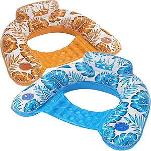 Jasonwell Inflatable Pool Float Chair - 2 Pack Pool Floaties Chair Floats Loungers for Swimming P... | Amazon (US)
