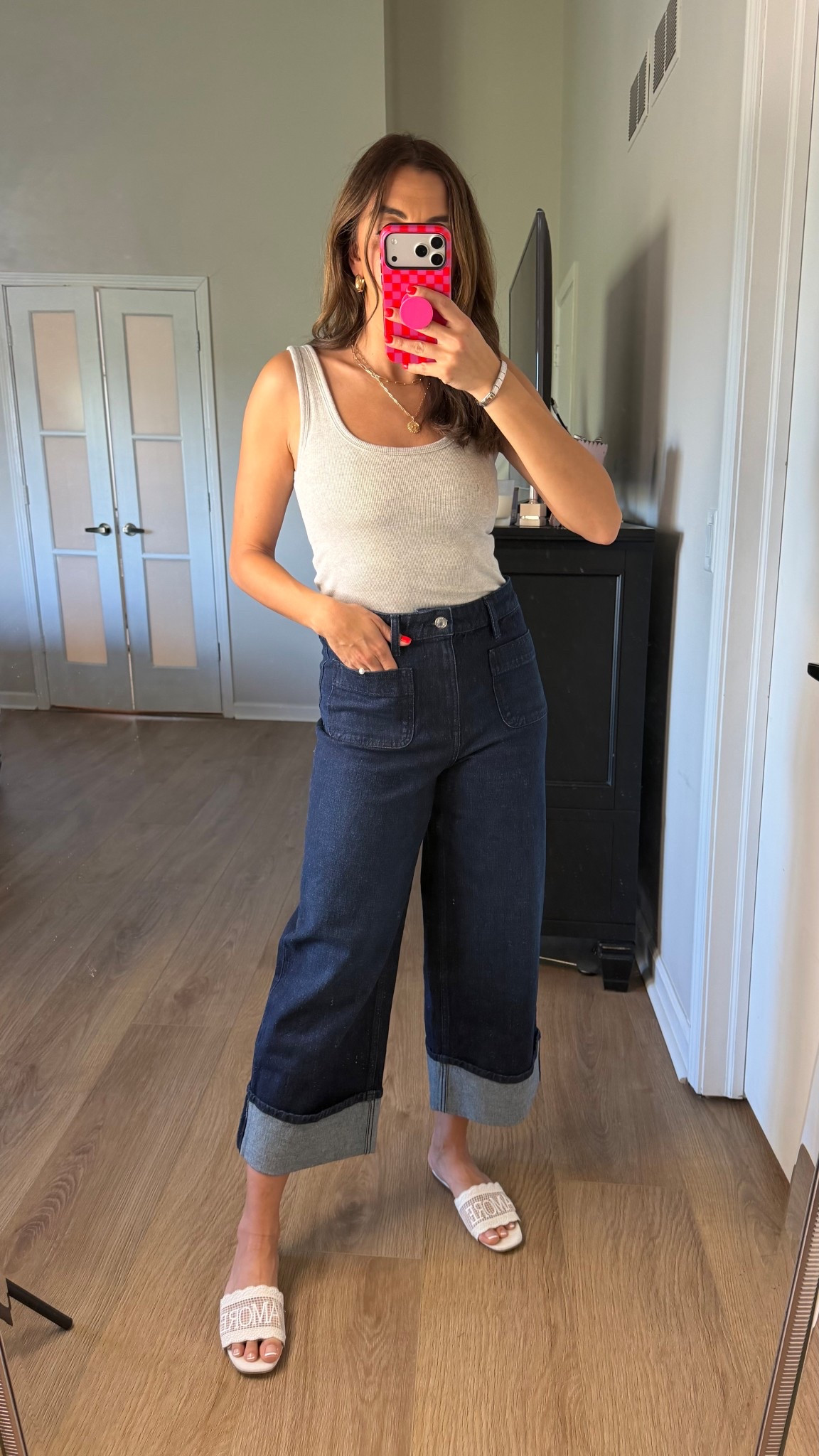 Viral Walmart dark denim 
I’m a size 4-6 and I got a 6. I like a looser fit. But a 4 probably would have been fine.


#LTKootd #LTKSaleAlert