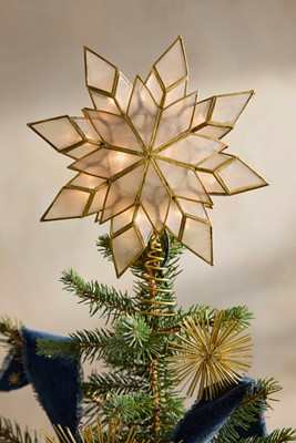 Illuminated LED Capiz Star Tree Topper | Anthropologie (US)