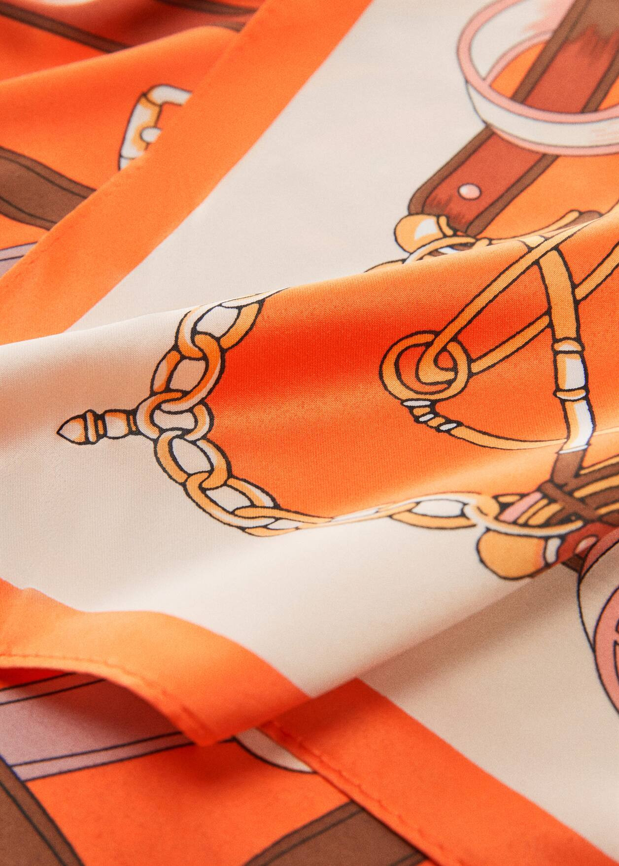 Chain printed scarf -  Women | Mango USA | MANGO (US)