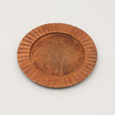 Gulches Dark Brown Round Wood 13 in Decorative Bowls 1 Pack | Target