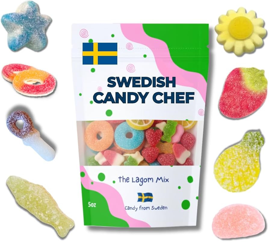 Swedish Candy Chef Lagom Mix - Swedish Gummy Candies - Variety Pack - Chewy and Foamy - Hand Pack... | Amazon (US)