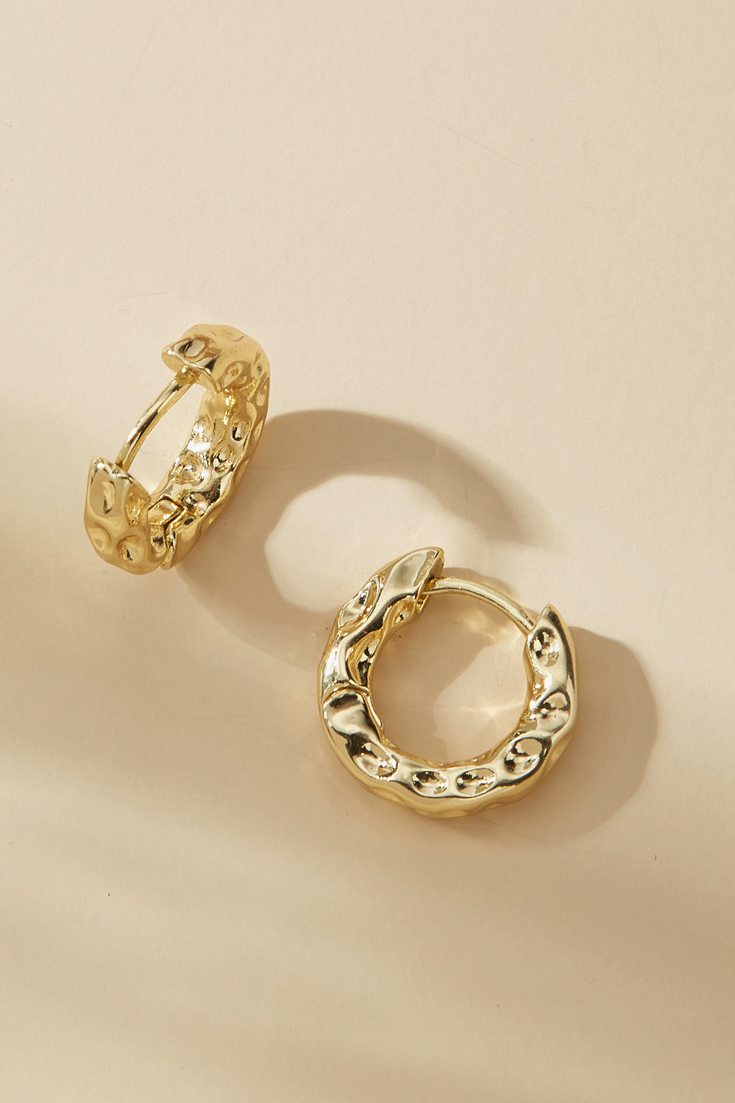 Molten Flow Gold Hoop Earrings | Cupshe US
