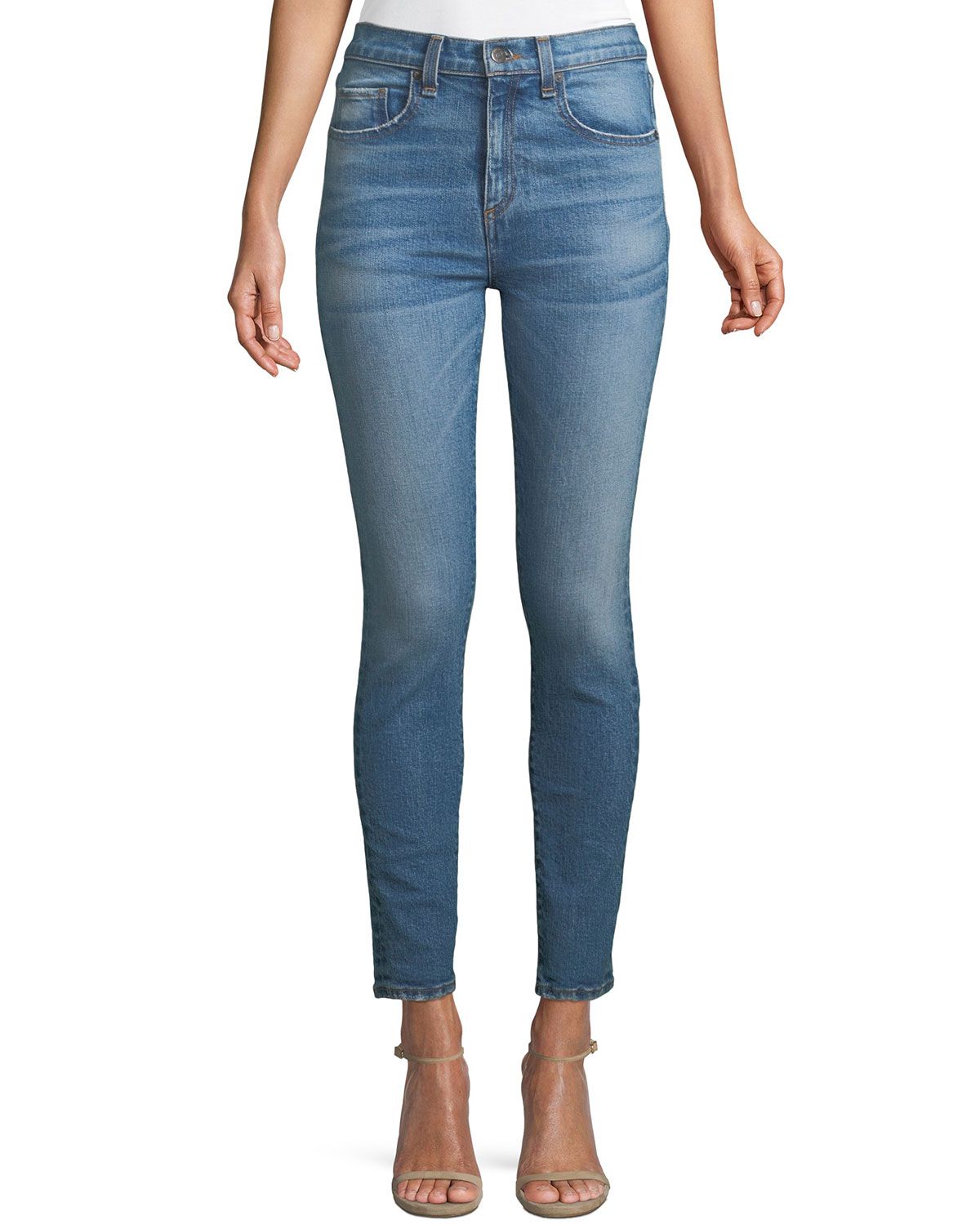 Faye High-Waist Skinny Ankle Jeans | Neiman Marcus