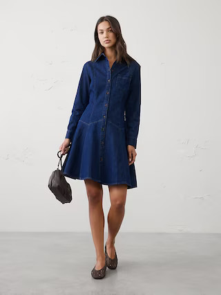 Denim Above-Knee Dress | Banana Republic Factory